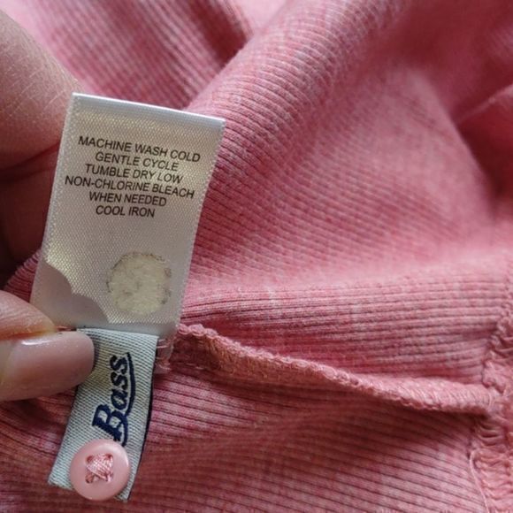 G.H Bass & Co. Henly Button Neck Salmon Pink Long‎ Sleeve Sz S - Picture 9 of 11